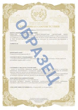 Образец Сертификат СТО 01.064.00220722.2-2020 Калуга Сертификат СТО 01.064.00220722.2-2020 