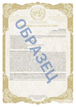 Образец Приложение к СТО 01.064.00220722.2-2020 Калуга Сертификат СТО 01.064.00220722.2-2020 