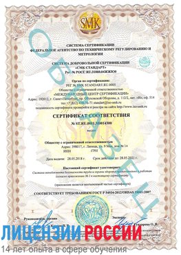 Образец сертификата соответствия Калуга Сертификат OHSAS 18001
